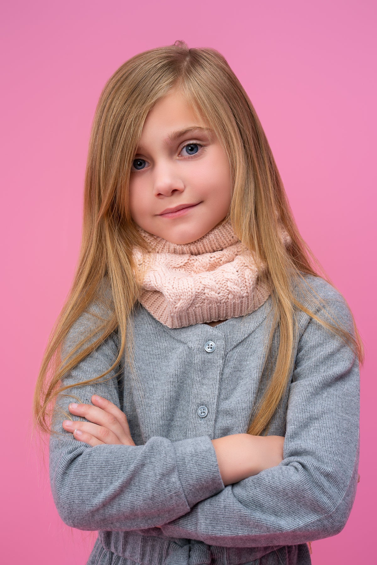 Bandeau Scarf--Blush