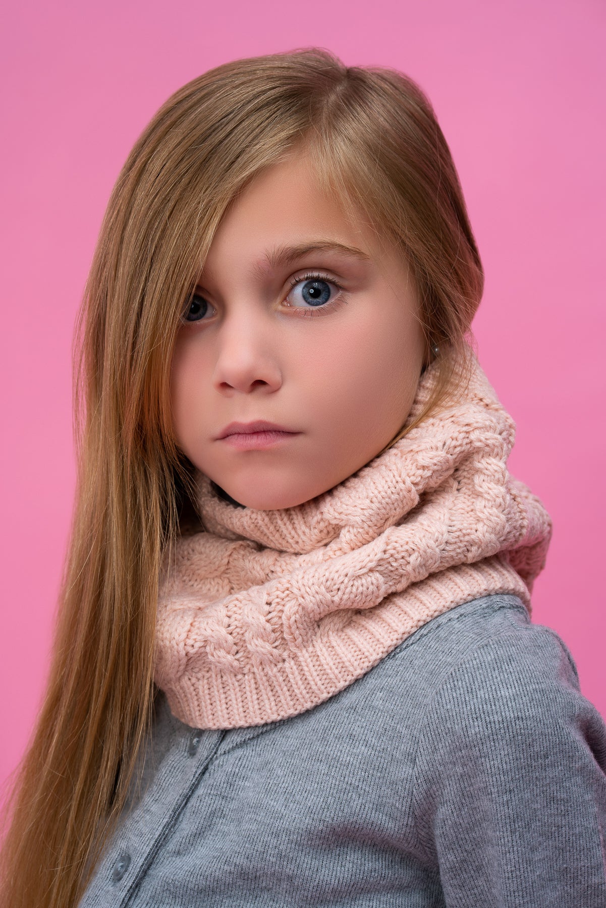 Bandeau Scarf--Blush