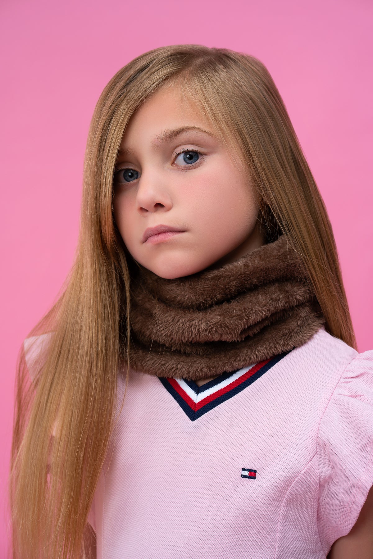 Reverse Scarf Set-Camel